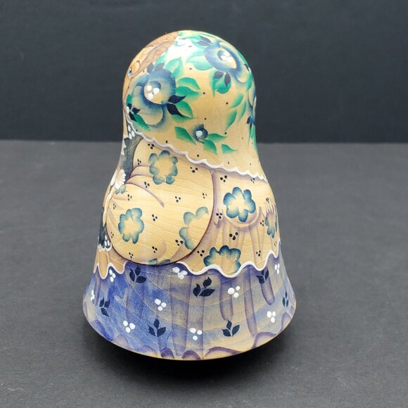 Russian Roly Poly Doll Nevaliashka Wooden Musical Chime Doll Made in Russia - Picture 3 of 6